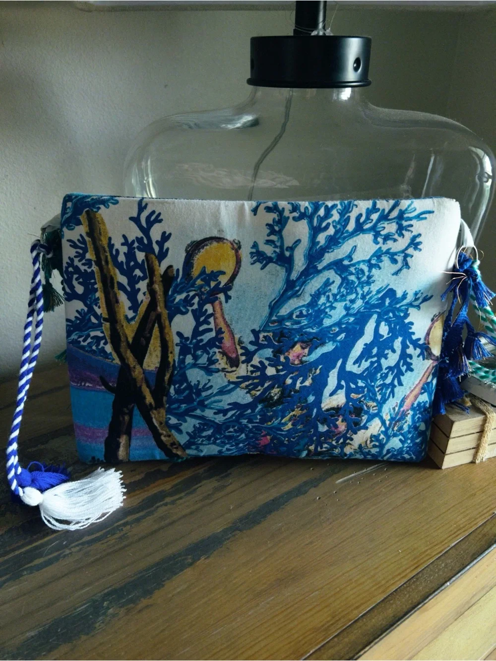 Bohemian Beaded Turquoise Embroidered Crossbody Bag